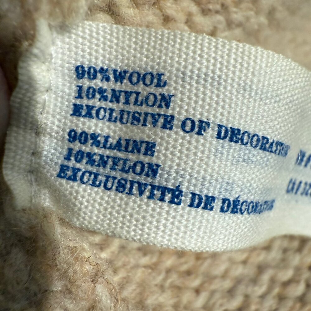 anthropologie leifsdottir Lisel Cardigan 90% wool chunky beige cardigan; Size S - Picture 4 of 9